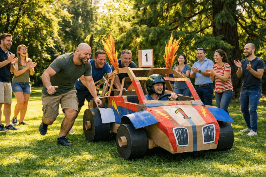 Voiture Carton Plein Vol la course 1