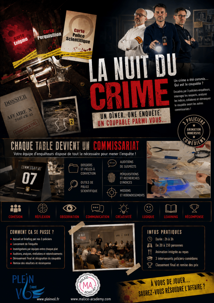 affiche la nuit du crime by pleinvol.fr et malice-academy.com affiche la nuit du crime by pleinvol.fr et malice academy.com