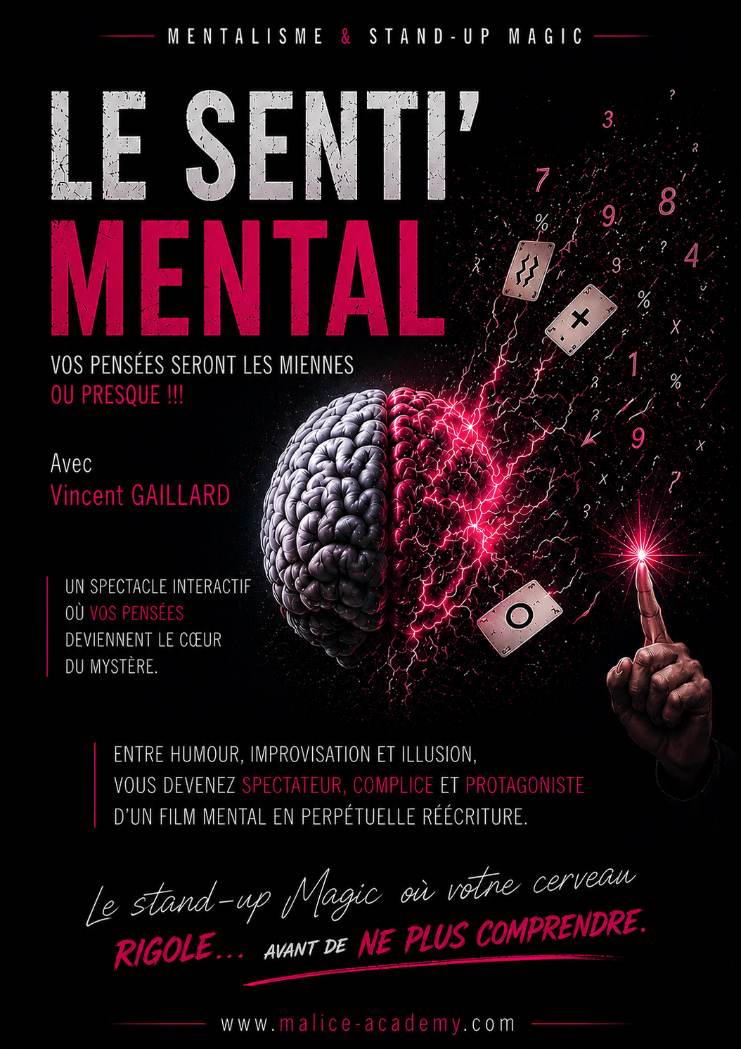 Affiche Le SentiMental By Vincent Gaillard malice academy.com