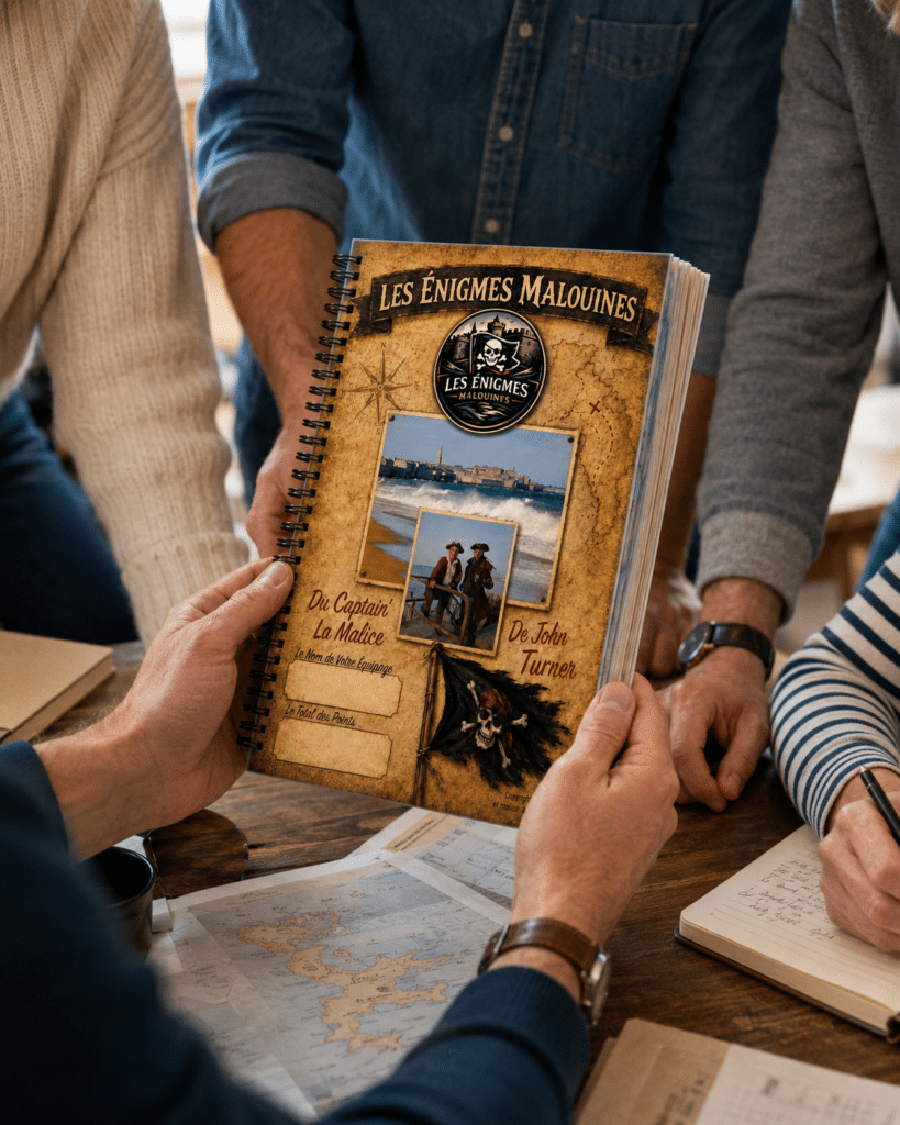 Livret Enigmes Malouines dans les mains